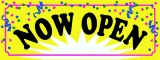 Now Open - 3x8' Vinyl Banner
