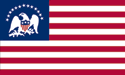 13 star Indian Peace U.S. flag