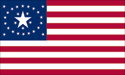[U.S. 28 Star Oval Big Star Pattern Flag]