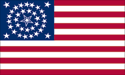 [U.S. 35 Star Haloed Center Star Flag]