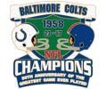 Baltimore Colts 50th Anniversary Greatest Game pin