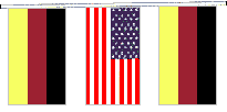 U.S. and Germany string flags