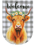 [Checkered Highland Cow Banner]