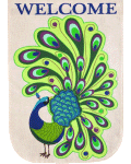 [Peacock Burlap Banner]