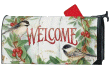 Chickadee Wreath Mailbox Cover
