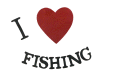 I Love Fishing flag