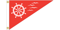 Red Ship's Wheel Pennant