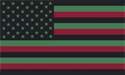 [Afro American USA Theme With Green Stars Flag]