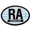 [Argentina Oval Reflective Decal]