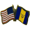 [U.S. & Barbados Flag Pin]