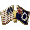 [U.S. & Cook Islands Flag Pin]