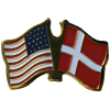 [U.S. & Denmark Flag Pin]
