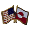 [U.S. & Greenland Flag Pin]