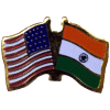 [U.S. & India Flag Pin]