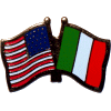 [U.S. & Italy Flag Pin]