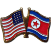 [U.S. & North Korea Flag Pin]