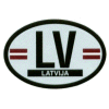 [Latvia Oval Reflective Decal]
