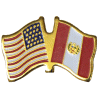 [U.S. & Peru Flag Pin]