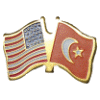 [U.S. & Turkey Flag Pin]