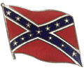[CSA 1863 Naval Jack Wavy Flag Pin]