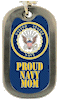 [Navy Proud Mom Dog Tag]