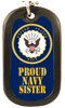 [Navy Proud Sister Dog Tag]