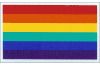 Rainbow reflective flag decal