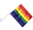 Rainbow Car Flag