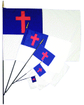 Christian stick flags