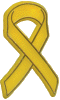 Plastic Yellow Ribbon Pin