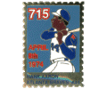 [Hank Aaron 715 Home Runs Stamp Pin]