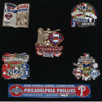 [2008 World Series 5 Pin Set Phillies]