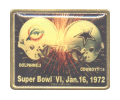 Super Bowl 6 Dueling Helmets Stamp Pin