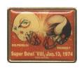 Super Bowl 8 Dueling Helmets Stamp Pin