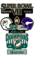 Super Bowl 8 XL Champion Dolphins Trophy Pin
