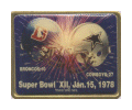Super Bowl 12 Dueling Helmets Stamp Pin