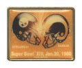 Super Bowl 14 Dueling Helmets Stamp Pin