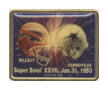 Super Bowl 27 Dueling Helmets Stamp Pin