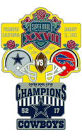 Super Bowl 27 XL Champion Cowboys Trophy Pin