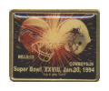 Super Bowl 28 Dueling Helmets Stamp Pin