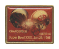 Super Bowl 29 Dueling Helmets Stamp Pin
