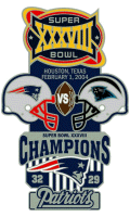 Super Bowl 38 XL Champion Patriots Trophy Pin
