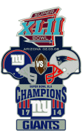 Super Bowl 42 XL Champion Giants Trophy Pin