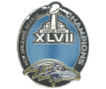 Super Bowl 47 Champion Ravens Oval Pin