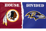 [Redskins - Ravens House Divided Deluxe Flag]