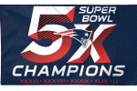 [Patriots 5-Time SB Champs Flag]
