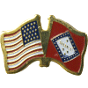 [U.S. & Arkansas Flag Pin]