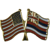 [U.S. & Hawaii Flag Pin]
