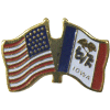 [U.S. & Iowa Flag Pin]