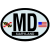 [Maryland Oval Reflective Decal]